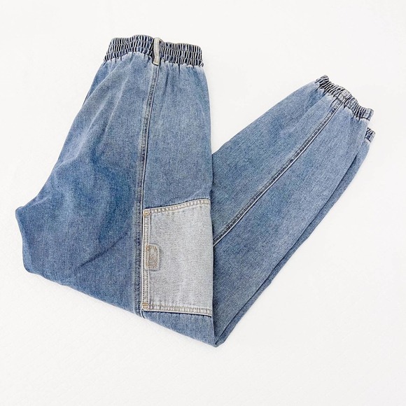 BDG Color Block Drawstring Denim Jogger Jeans SZ M - Picture 3 of 8